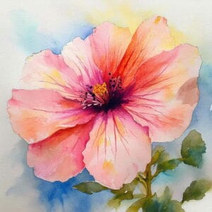 Mehr über den Artikel erfahren Blume malen mit Aquarell