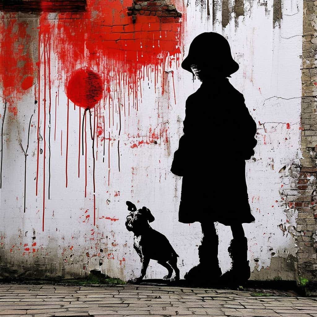 Ein Bild im Stil von Banksy (NF)