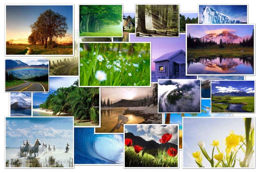 Kreative Fotocollage aus Naturbildern (depositphoto.com)