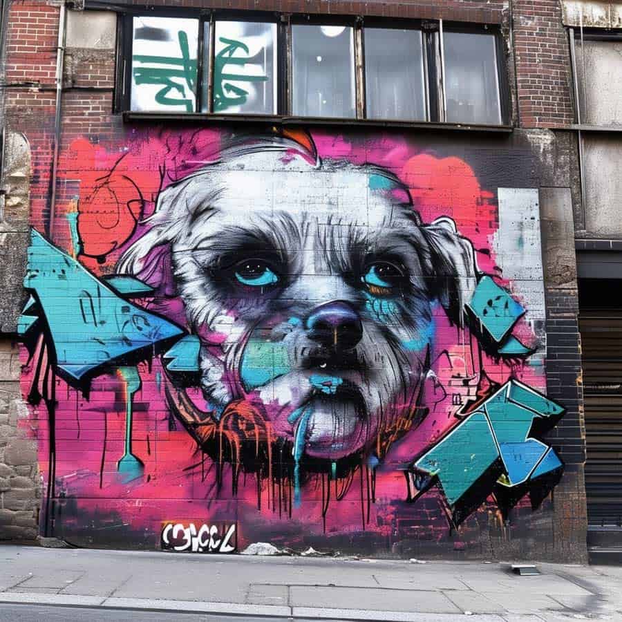 Urban Graffiti - Ein Hund als Motiv (NF)