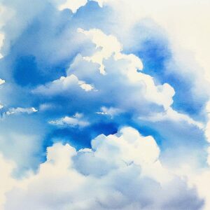 Mehr über den Artikel erfahren Aquarell Wolken malen